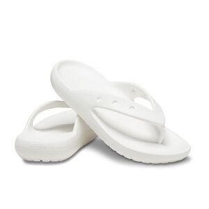 Crocs Classic Flip Flop V2 Sandals unisex white M8 W10 NWT